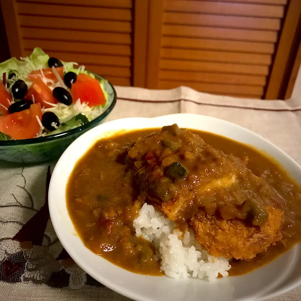 カツカレーの1人留守メシ|momo2067さん