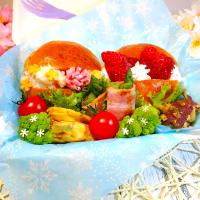 米粉パンでポテサラサンド＆イチゴサンド弁当