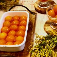 chiaki3さんの料理 お手軽100均グッズを使って😬金柑の甘露煮🍊→今回はこれうまつゆをちょろりん🍊