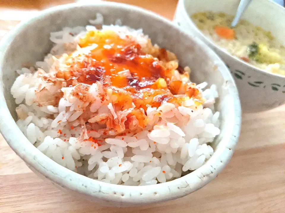 卵かけご飯と野菜たっぷりミルクスープ|ルカさん