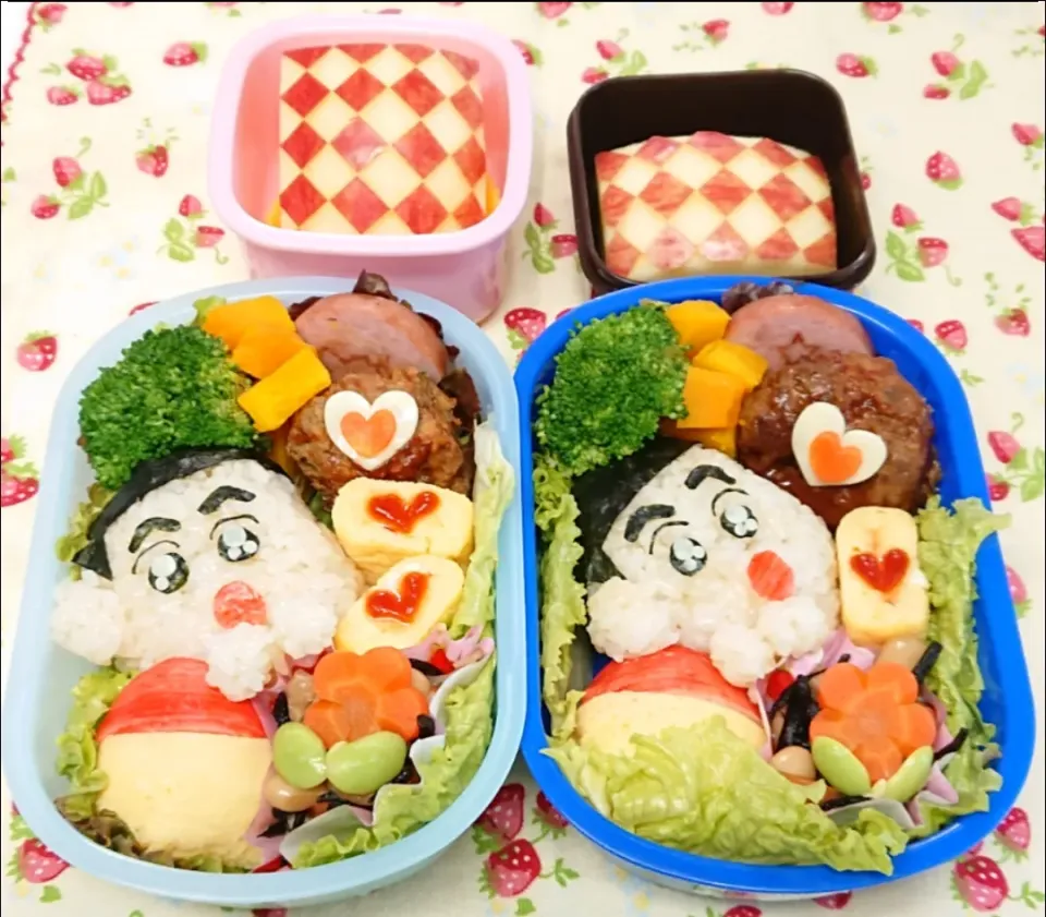 Snapdishの料理写真:キラキラ✨クレヨンしんちゃん弁当❤️
しんちゃんには見えなかったらしく、帰宅後「今日のおにぎりはジャイアンだった❓」と言われた(´Д｀|||)|みちゅあしさん