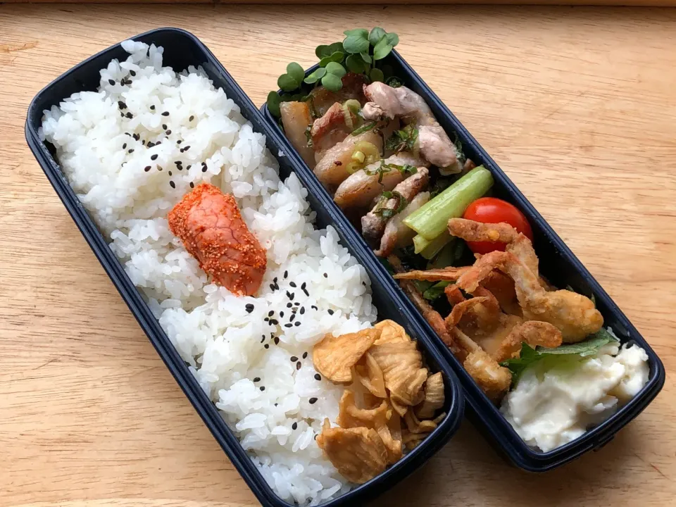 豚バラのネギ塩炒め 弁当|弁当 備忘録さん