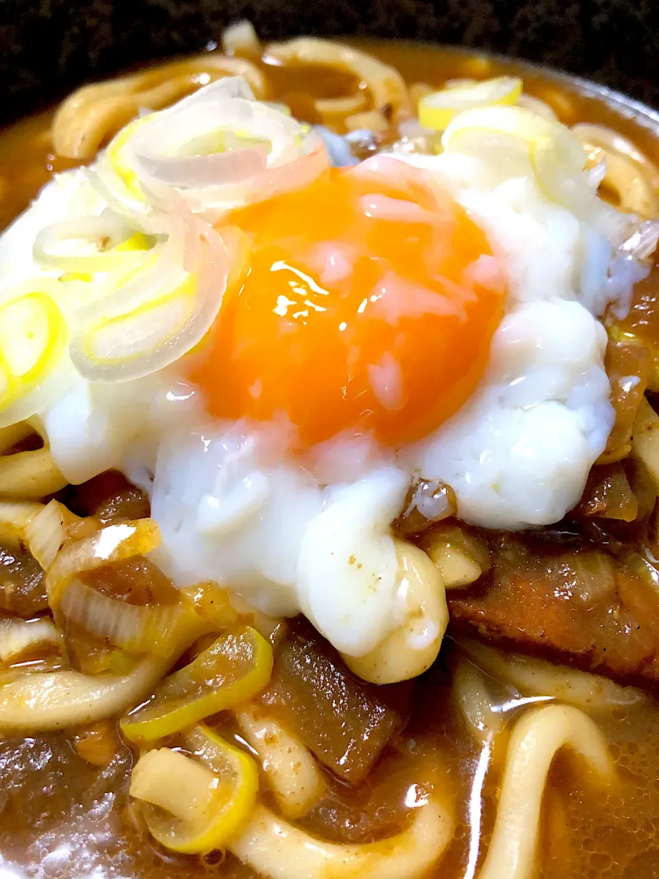 カレーうどん  温玉添え|ミウトおかんさん