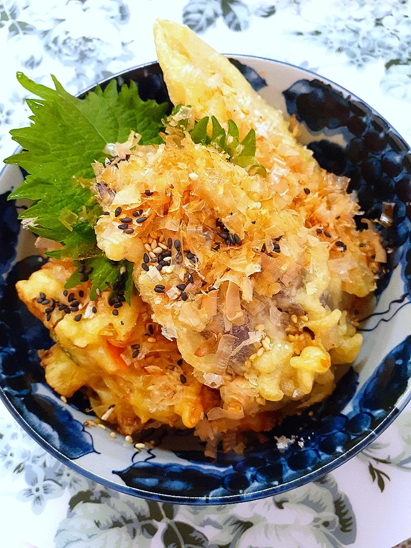 🔷二度楽しめる藻塩天丼🔷鰹節&ごま入り➡️➕お茶de天茶にも|@きなこさん