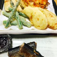 Snapdishの料理写真:天ぷらとさんま|ゆづきさん