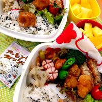 2020 2月21日　高校生息子と旦那弁当