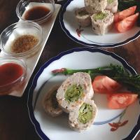 レンジで簡単　反対だけどロールキャベツです🥬これうまソースで召し上がれ