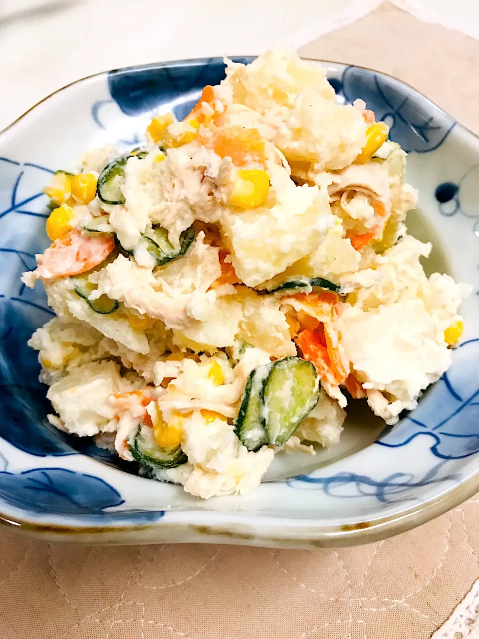 クリームチーズでポテトサラダ🥗|だまさん