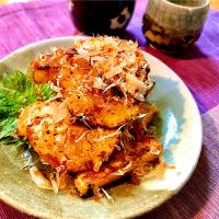 長芋のおかかまみれバター醤油炒め