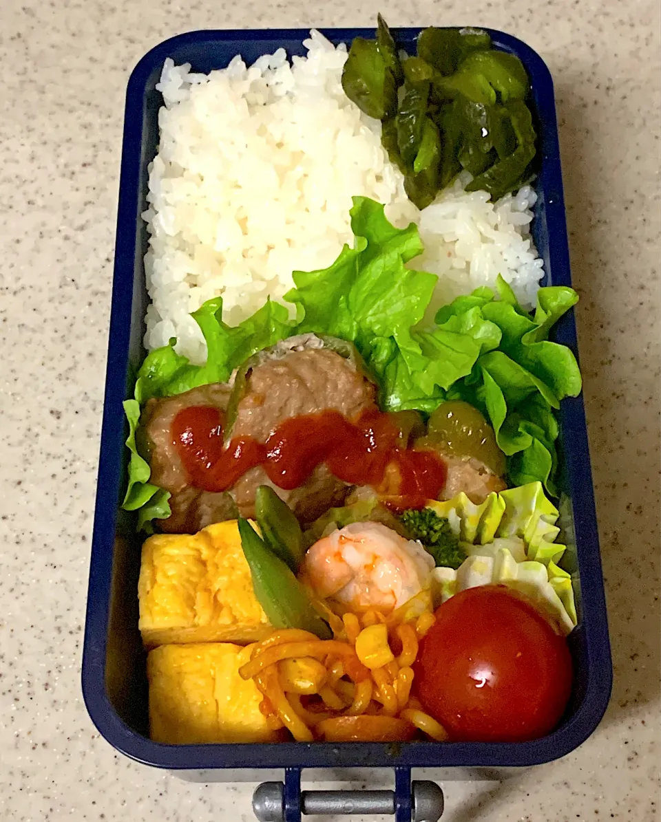 Snapdishの料理写真:ピーマンの肉詰め弁当|besさん