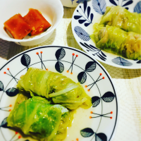 ロールキャベツとかぼちゃ煮