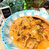 2/21☆*ﾟ鶏肉の無水トマトクリーム煮込み♪