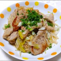 豚肉ヒレ肉と長ねぎの塩炒め