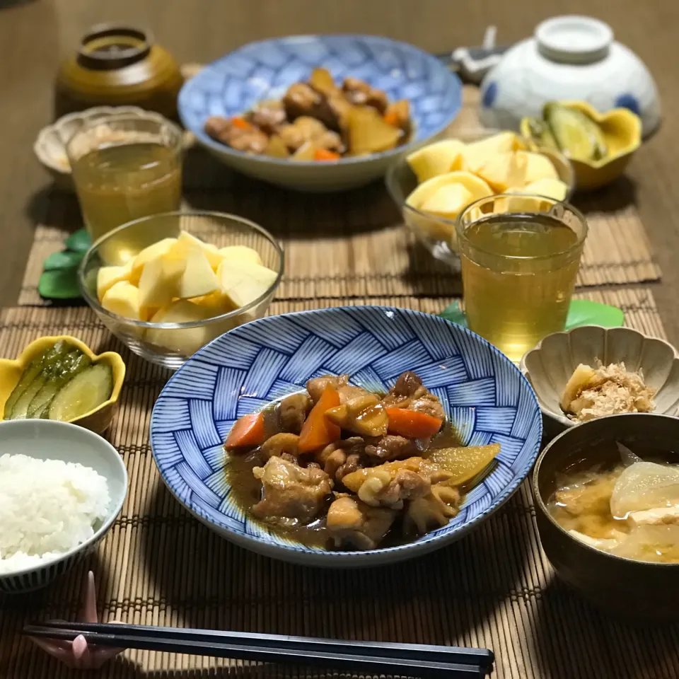 鶏肉と根菜の煮物定食|nailsbayさん