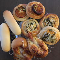 おうちパン🌭焼きました（ ¨̮  ）