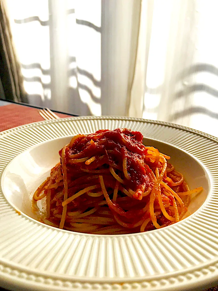 スパゲッティ・アラビアータ🍝真っ赤な辛いパスタだよ。(*≧∀≦*)‼️|イチロッタさん