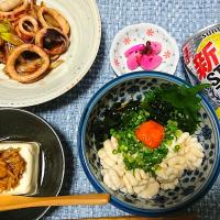 ★小料理屋 ちえこ お品書き★
☆白子ぽん酢
☆イカとネギのバター醤油炒め
☆京都豆腐と七味なめ茸
☆紫蘇ニンニク
☆strongzeroﾀﾞﾌﾞﾙﾚﾓﾝ