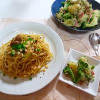 🍝ひき肉と玉ねぎの和風パスタ
🌿じゃがいも･ブロッコリー･ベーコン炒め