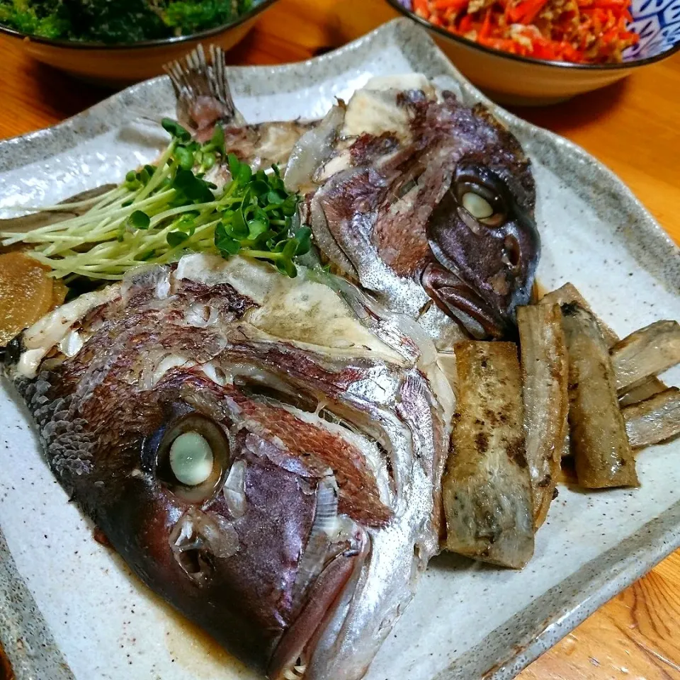 Snapdishの料理写真:🐟🐟鯛のあら煮～🐟🐟再び|とまと🍅さん