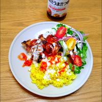 『ニューヨークの屋台の味 チキンオーバーライス これ！うま！！つゆ で、しっかり下味🎶』