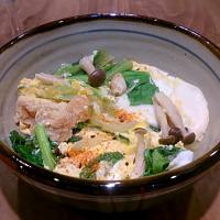 小松菜と仙台麩の卵とじ