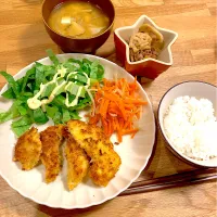 チキンカツの晩ごはん|はるりさん