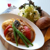 カマン🧀オムレツ、カポナータソース