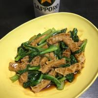 ハチノスと小松菜の中華炒め