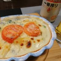 牡蠣とほうれん草のグラタン(^o^)