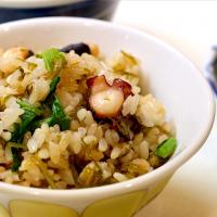 タコと昆布の炊き込みごはん