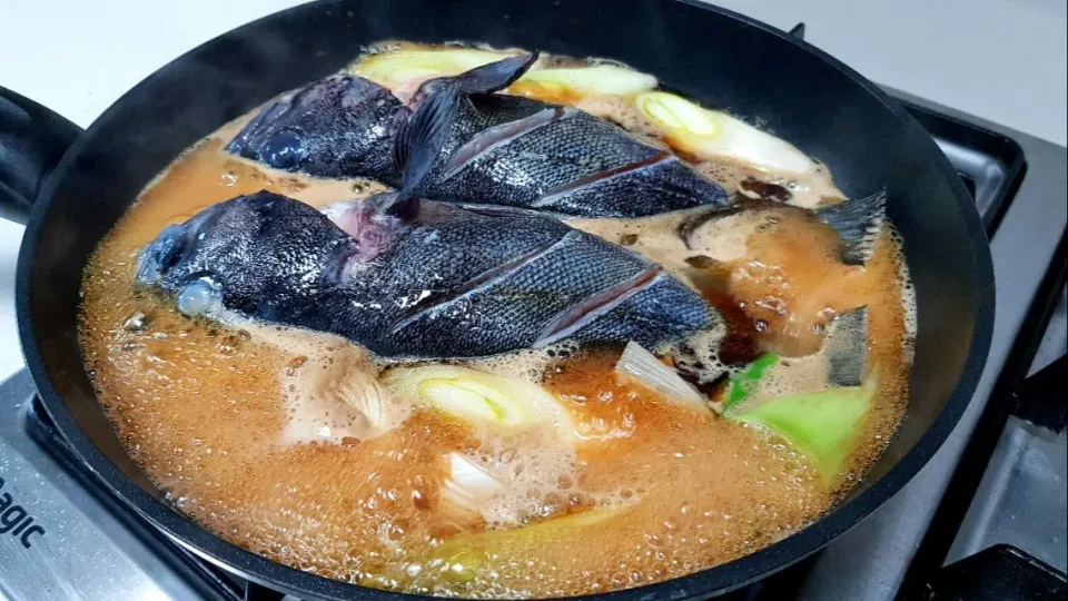 braised rock fish in mirin and soy sauce|steven z.y.さん