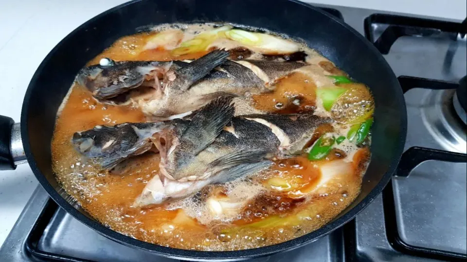 braised rock fish in mirin and soy sauce|steven z.y.さん