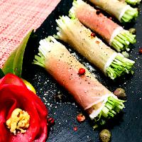 なだちいさんの料理 水菜の生ハム巻き❣️完全コピー！あの、、、めちゃくちゃ美味いんですけど、、、（ーー；）✨💛