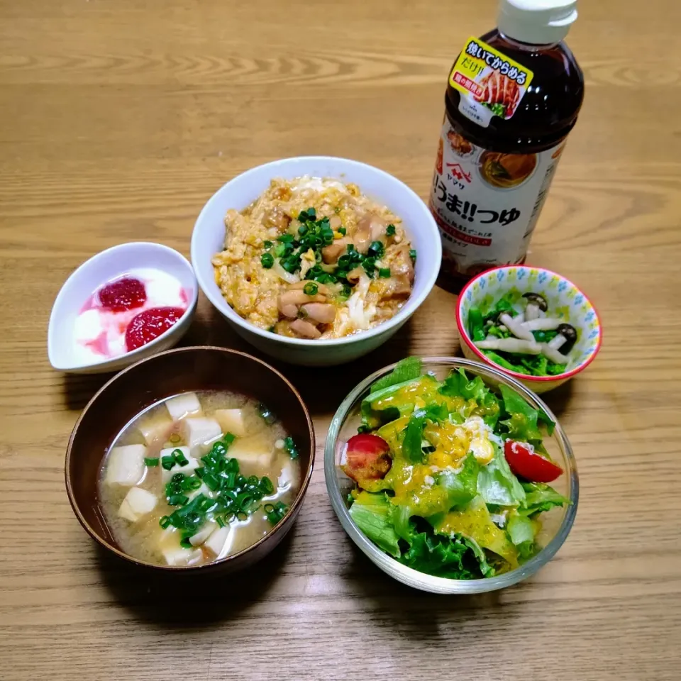 『菜の花としめじのおひたし 名古屋コーチン親子丼 』|seri-chanさん