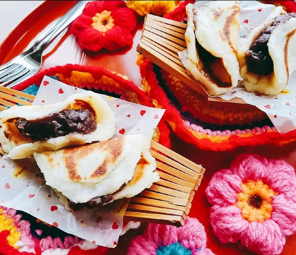 ふわふわ～♪米粉のパンケーキで
どら焼き風にしました😊|Naomi Furuyaさん