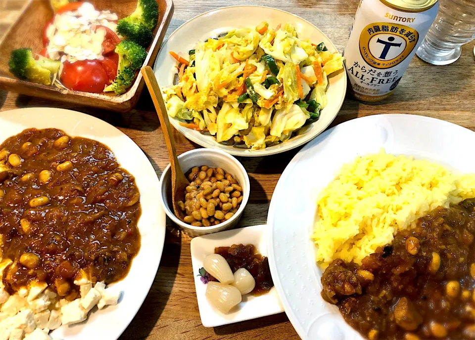 本日ノンアル　　　　　　　　　　　　　　　スパイスカレー（サバ缶と鶏）|じゅんさんさん