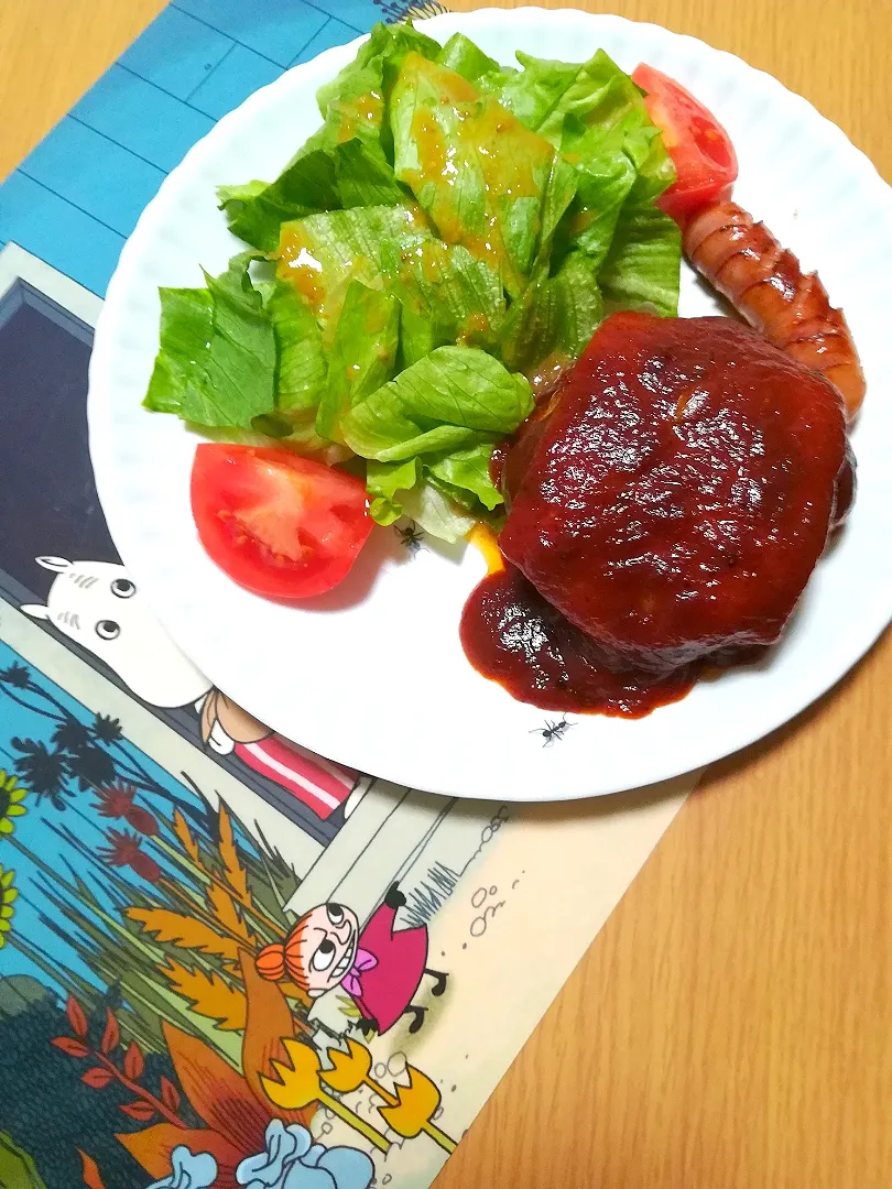 Snapdishの料理写真:Dinner #ハンバーグ|tamakiさん