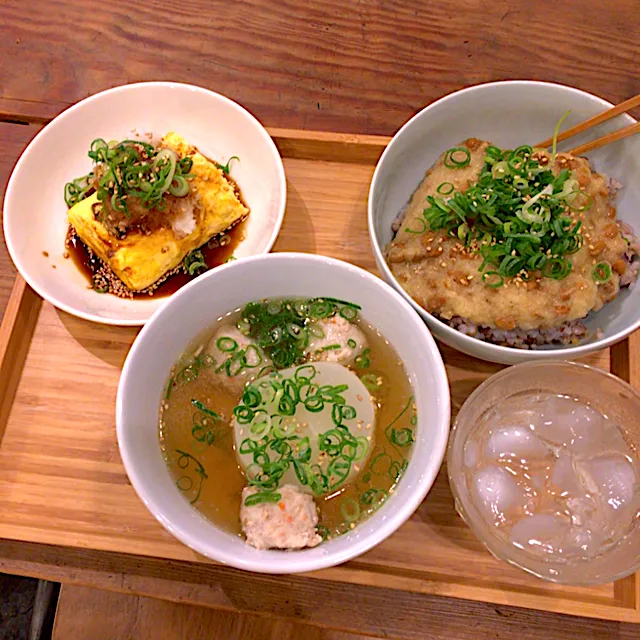 大根の肉団子煮物定食|asakoさん