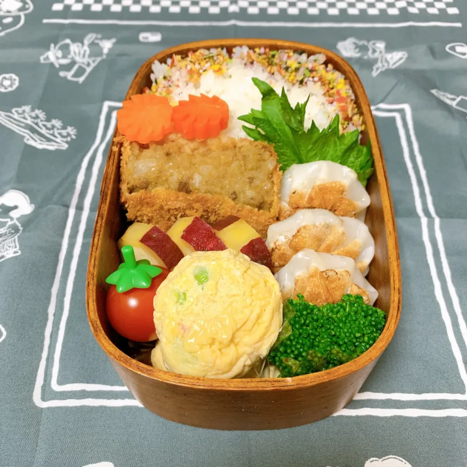 Snapdishの料理写真:旦那のお弁当2 青じそ餃子弁当にしました^ ^|ヤマネコさん