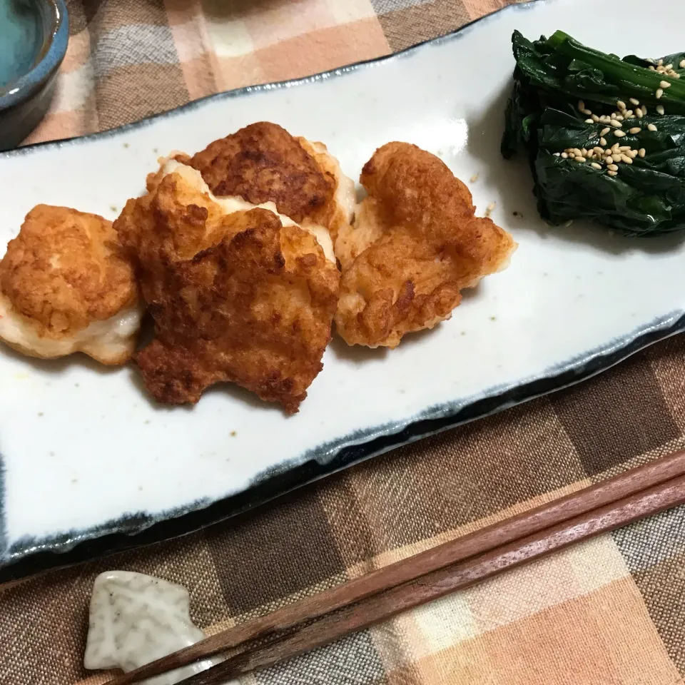 Snapdishの料理写真:海老しんじょ揚げ🦐|あさかさん