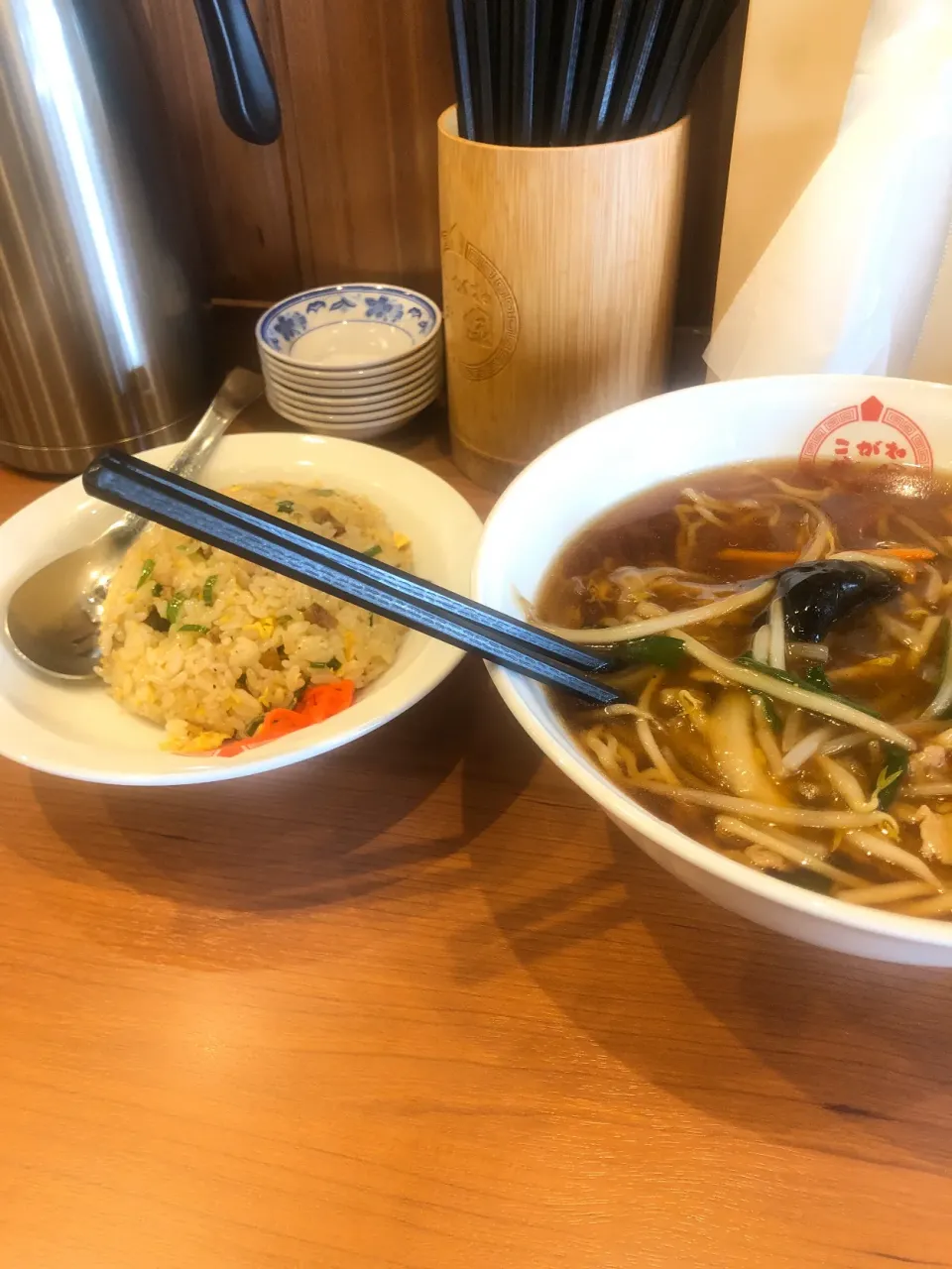 Snapdishの料理写真:もやしそばと半チャーハンセット　#黄金伊勢佐木店|Hajime Sakaiさん