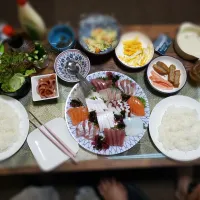 Snapdishの料理写真:手巻き寿司大会！|さよさん