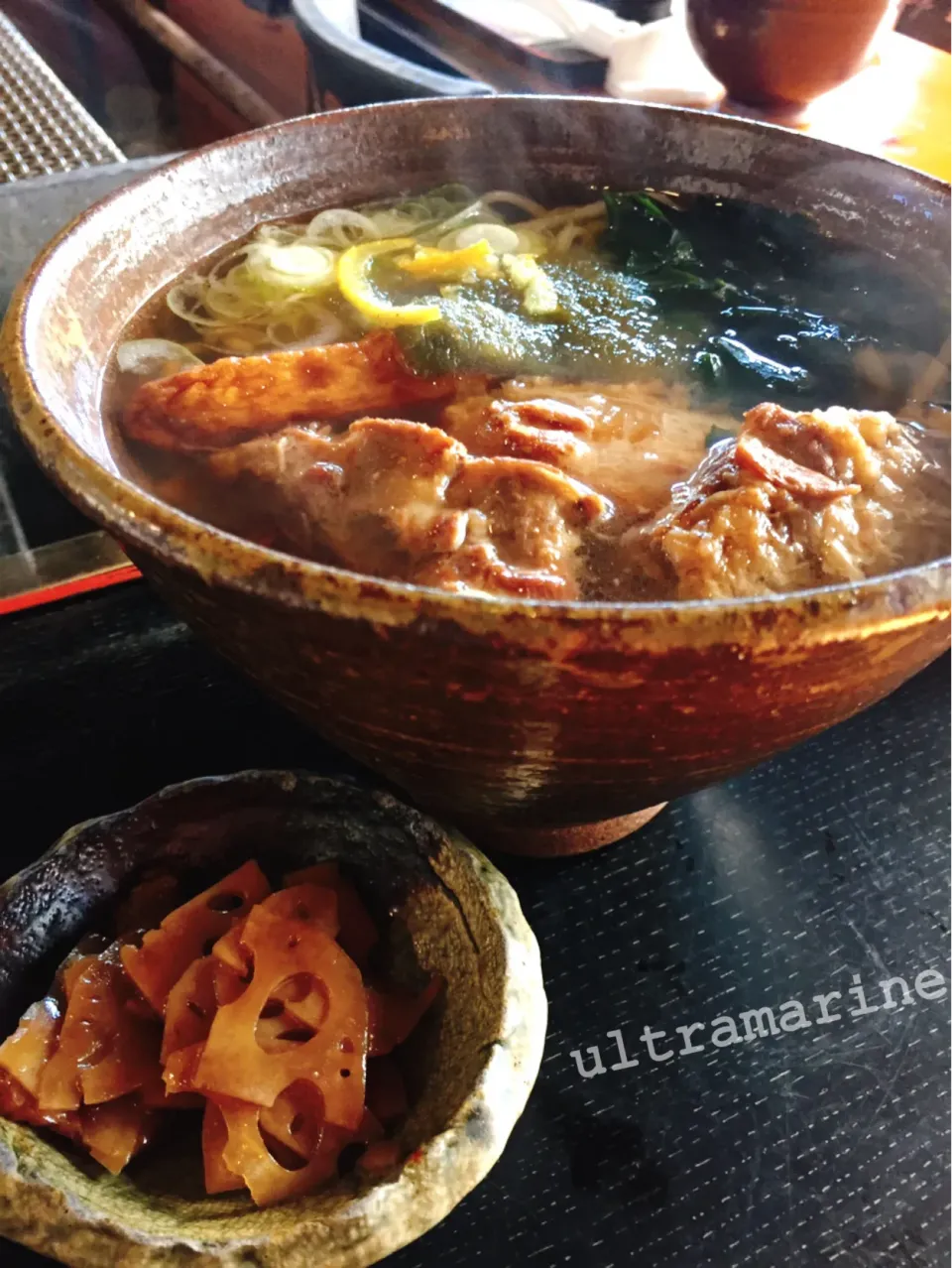 Snapdishの料理写真:＊鹿児島 豚なんこつ うどん♪＊|ultramarineさん