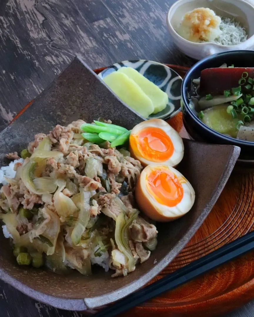 🌱牛丼定食でおうちランチ🌱|ayaoさん