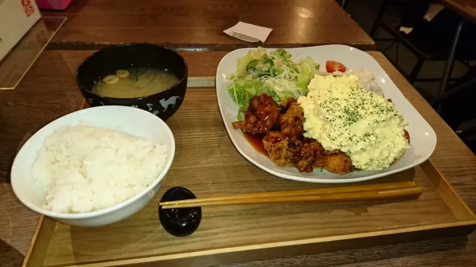 チキン南蛮のお店の!自家製タルタルチキン南蛮定食大盛り」|タカシさん