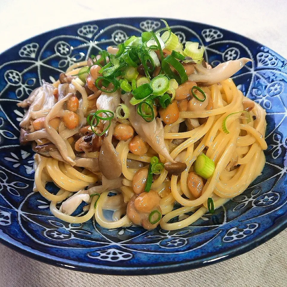 納豆チーズパスタ 今日もワンパン🍳|acoさん