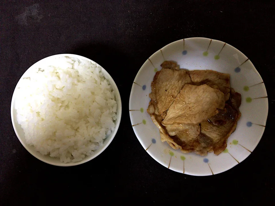 豚肉味噌焼き(ハーフ)ご飯|ばーさんさん