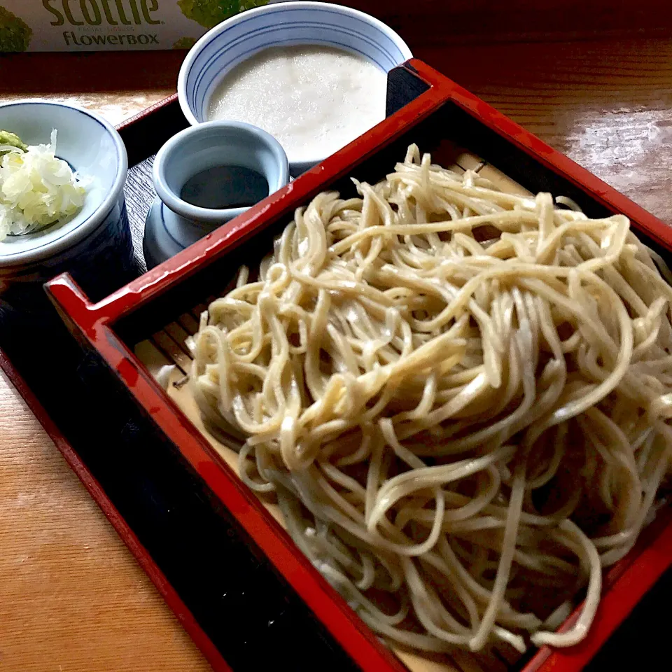 Snapdishの料理写真:つけとろろそば大盛@池本茶屋(忍野八海)|塩豚骨さん