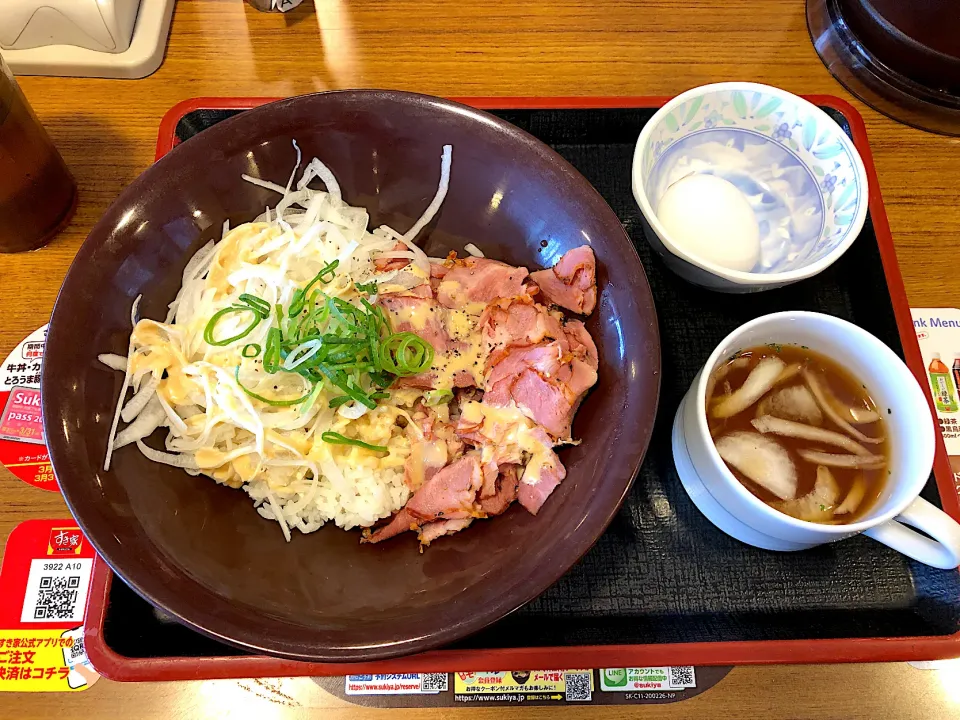 NYポーク丼 オニオンスープ&おんたまセット|しのぶさん