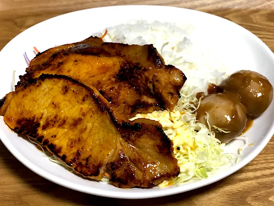 Snapdishの料理写真:☆豚肉味噌漬けご飯プレート|まぁたんさん